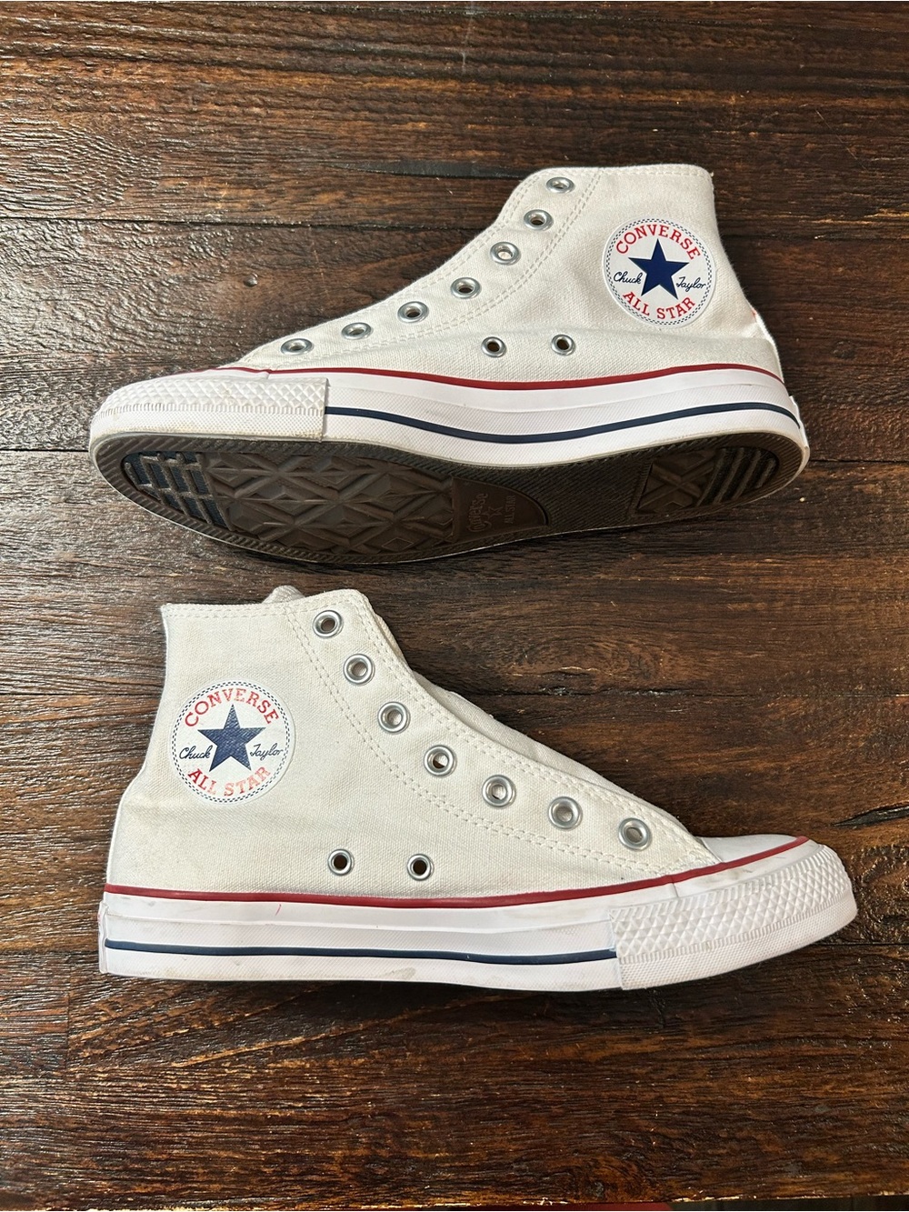 Classic Chuck Taylor All Star Converse White High Top Sneakers